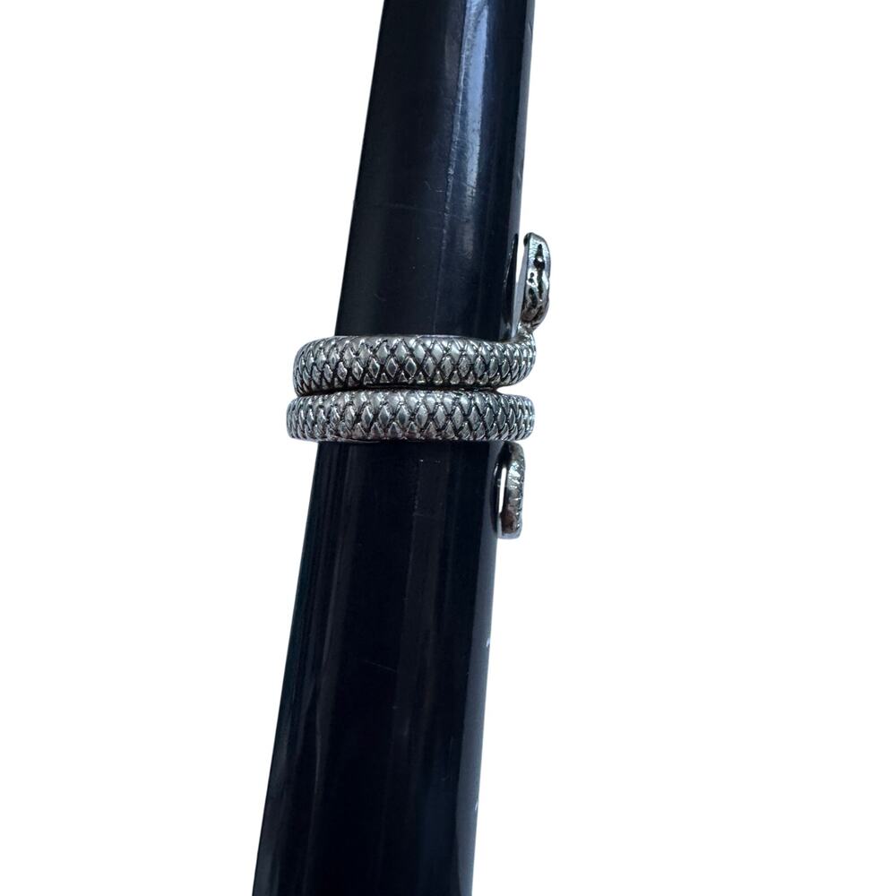 Silver wrapped Snake Statement ring - Picture 3 of 6